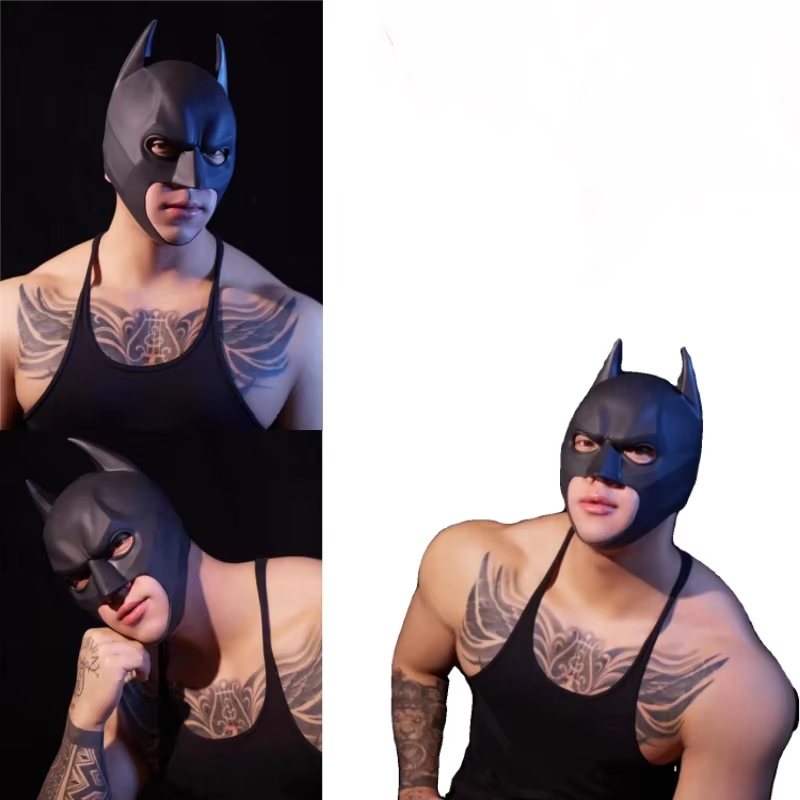 Cosplay Bat Prop - قناع الخفاش الأسود للهالوين، زي تنكري
