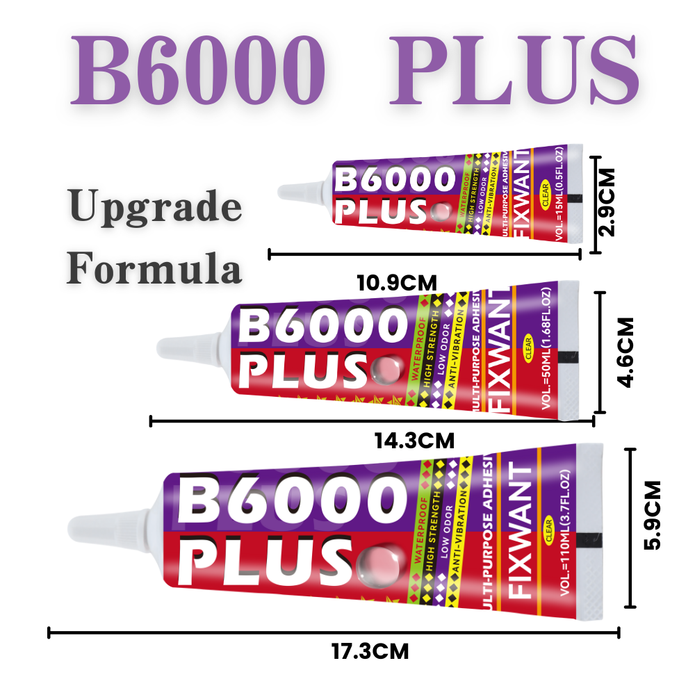 Contact Cement Glue - B6000 PLUS 15/50/110 مللي واضح الاتصال