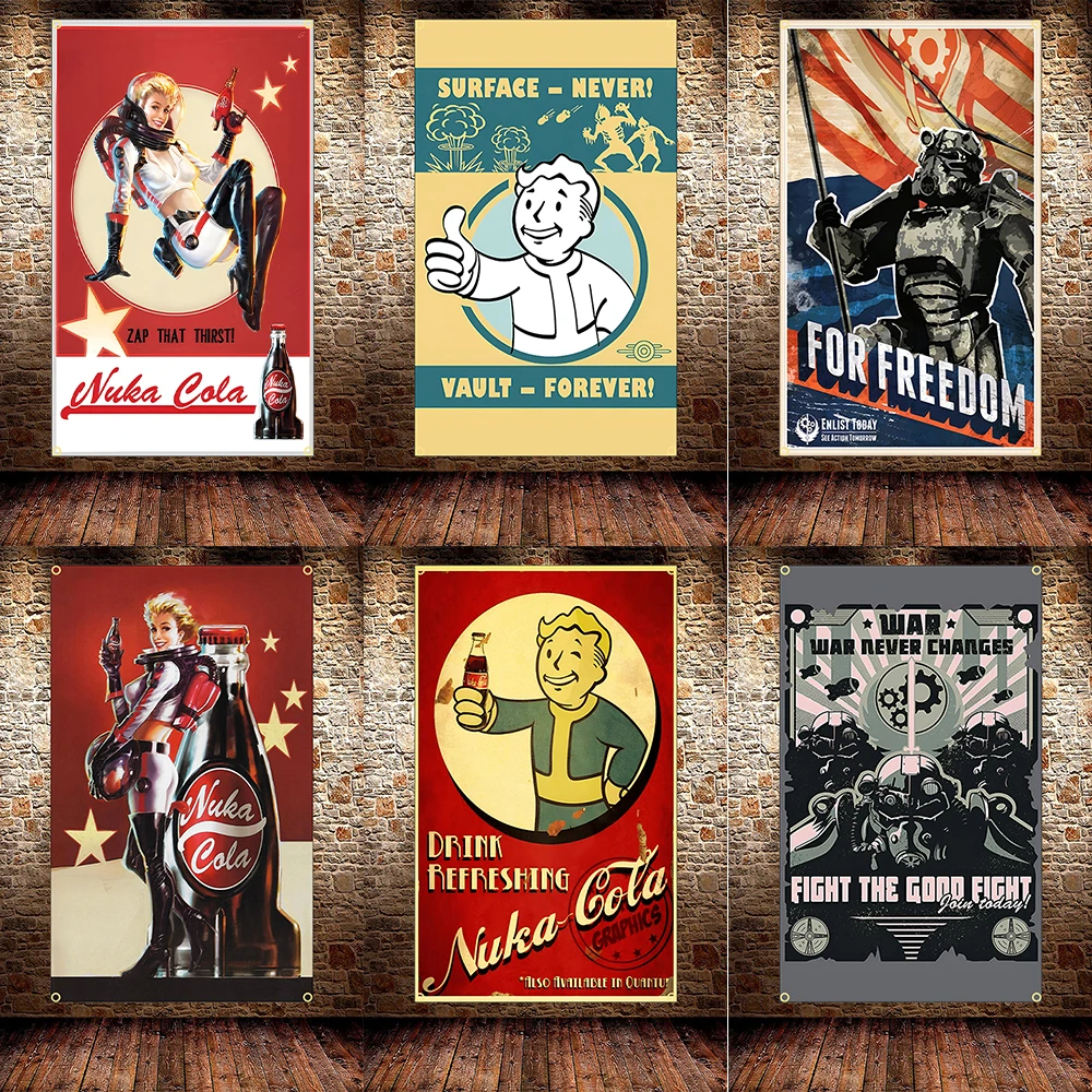 Fallout Cosplay Prop - علم FLAGDOM مقاس 90×150 سم (3×5