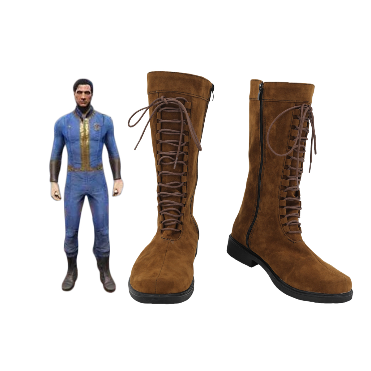 Fallout Cosplay Prop - تداعيات 4 قبو البدلة تأثيري الأحذية