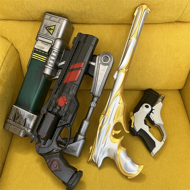 Fallout Cosplay Prop - تأثيري البنادق الذهبية بندقية الليزر مسدس
