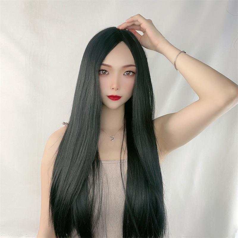 Wig Fiber Net - باروكة شعر طويل مستقيم للنساء مع