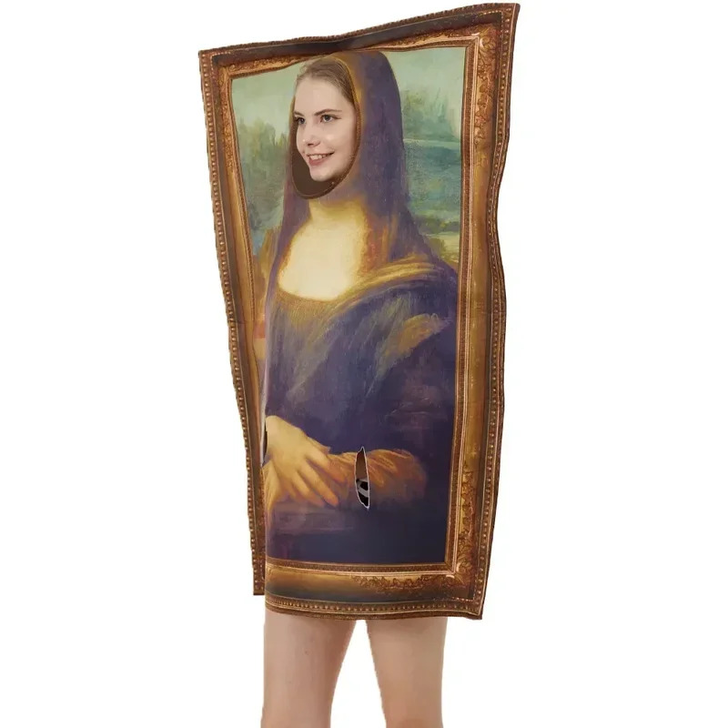 لوحات CyFamous زي الموناليزا م - مراجعة Cosplay Prop Painting وسعره