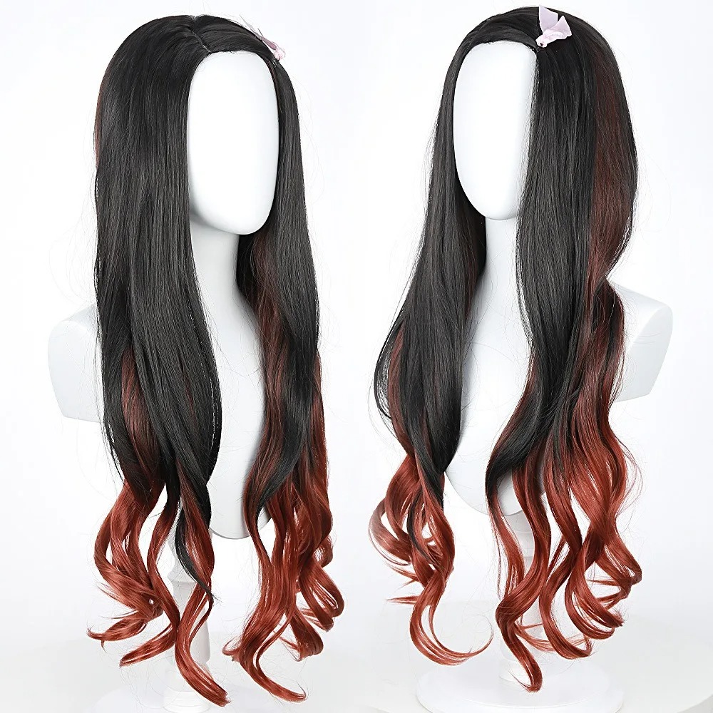 شعر مستعار طويل مجعد بلون أسود - مراجعة Wig Fiber Net وسعره
